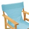 Kompa pakoworld director&#039;s chair natural color solid beech wood and turqoise fabric