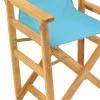 Kompa pakoworld director&#039;s chair natural color solid beech wood and turqoise fabric