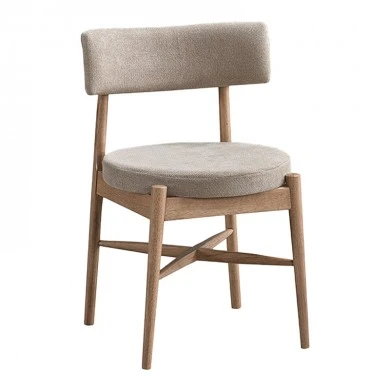 Καρέκλα Raudi pakoworld rubberwood σε φυσική-μπεζ απόχρωση 45.5x45.5x81εκ