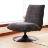 Rotating chair Remona pakoworld dark grey fabric-black metal 63x80x80εκ