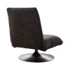 Rotating chair Remona pakoworld dark grey fabric-black metal 63x80x80εκ