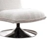 Rotating chair Remona pakoworld cream fabric-chrome legs 63x80x80εκ