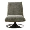 Rotating chair Remona pakoworld green fabric-chrome legs 63x80x80εκ