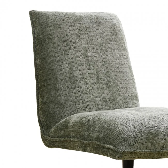 Rotating chair Remona pakoworld green fabric-chrome legs 63x80x80εκ