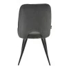 Renish pakoworld bouclé chair gray-metallic black leg 61x47x91.5cm