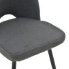 Renish pakoworld bouclé chair gray-metallic black leg 61x47x91.5cm