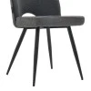 Renish pakoworld bouclé chair gray-metallic black leg 61x47x91.5cm