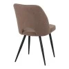 Renish pakoworld chair bouclé in cappuccino color with black metallic legs61x47x91.5cm