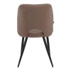 Renish pakoworld chair bouclé in cappuccino color with black metallic legs61x47x91.5cm