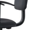 Icina Ι pakoworld pu reception chair on wheels in black shade 58x54x102-123cm