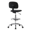 Icina pakoworld fabric reception chair on wheels in black shade 58x54x102-123cm