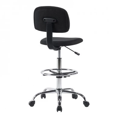 Icina pakoworld fabric reception chair on wheels in black shade 58x54x102-123cm