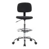 Icina pakoworld fabric reception chair on wheels in black shade 58x54x102-123cm