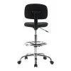 Icina pakoworld fabric reception chair on wheels in black shade 58x54x102-123cm