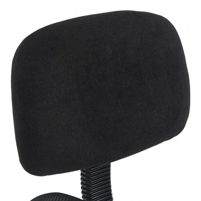 Icina pakoworld fabric reception chair on wheels in black shade 58x54x102-123cm