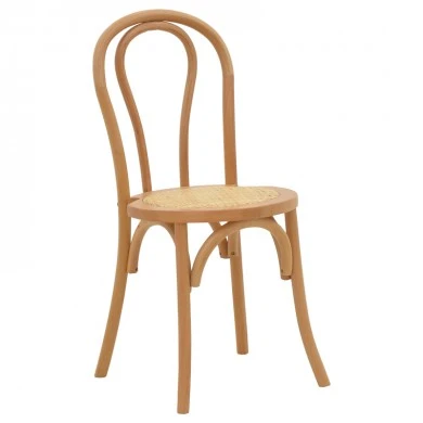Vienna stackable chair Azhel pakoworld natural beech wood-seat natural rattan 41x50x89cm