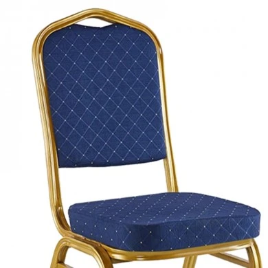 Hilton pakoworld stackable conference chair fabric blue-metal gold 45x51x96cm