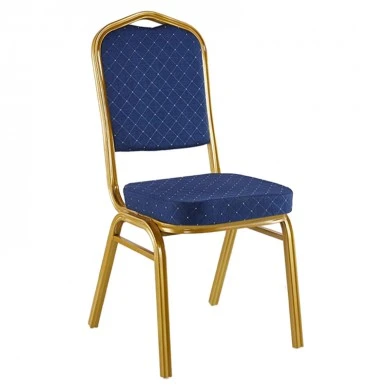 Hilton pakoworld stackable conference chair fabric blue-metal gold 45x51x96cm