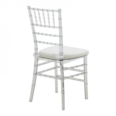 Tiffany chair pakoworld with cushion transparent pc 38x38.5x88cm