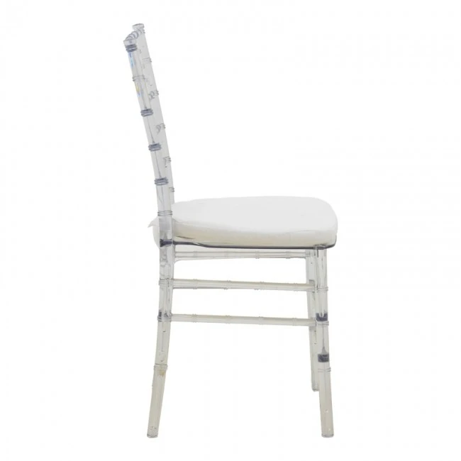 Tiffany chair pakoworld with cushion transparent pc 38x38.5x88cm