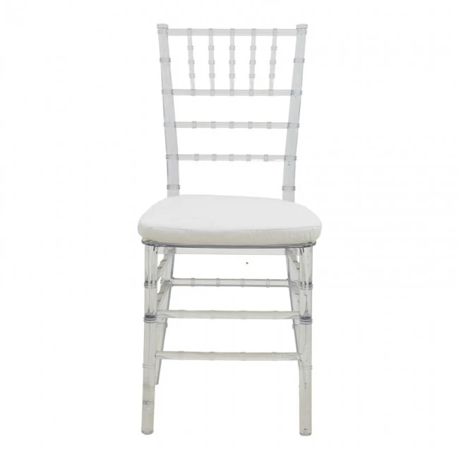 Tiffany chair pakoworld with cushion transparent pc 38x38.5x88cm