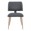 Chair Ubane pakoworld black pu-walnut metal legs 53x62.5x85cm