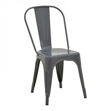 Καρέκλα Utopia pakoworld μέταλλο σε ανθρακί απόχρωση 44x44x85εκ