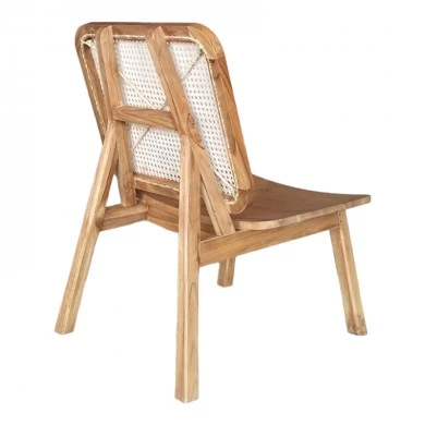 Armchair Viborg pakoworld natural teakwood-natural rattan 60x75x87cm
