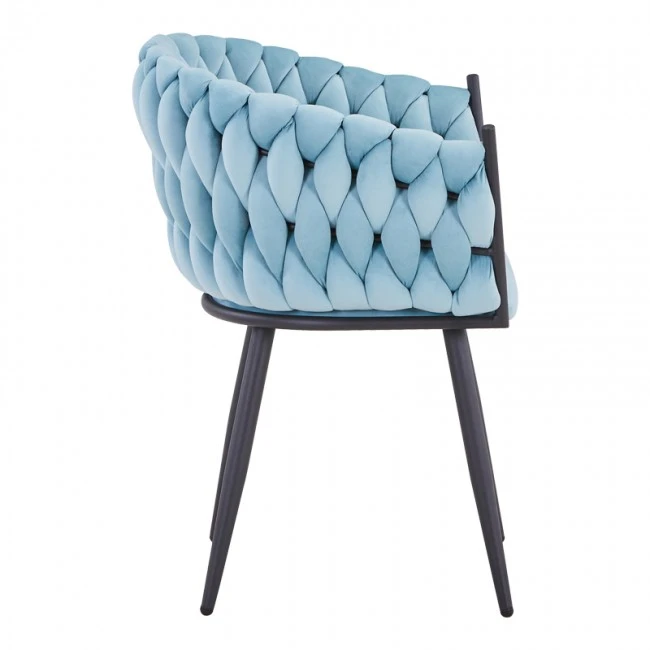 Vivian armchair pakoworld siel velvet-leg black metal 61x55x80cm