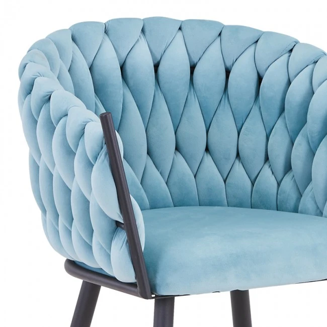 Vivian armchair pakoworld siel velvet-leg black metal 61x55x80cm