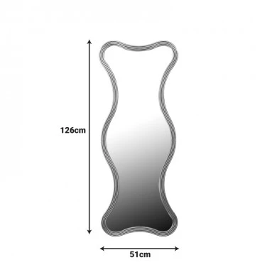 Mirror Boulen Inart wood in gold color 51x2x126cm