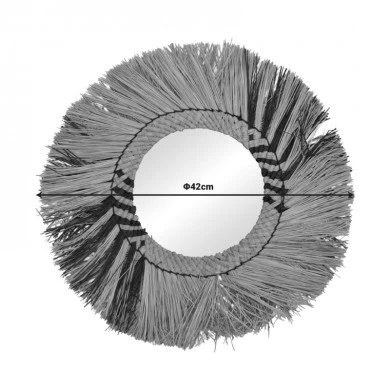 Cielro Inart mendong mirror in natural color D42x6cm