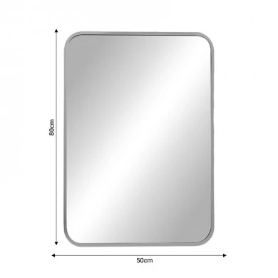 Mirror Classy pakoworld black aluminum 50x2.5x80cm