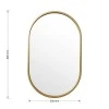 Mirror Ellipse pakoworld golden 50x2x80cm