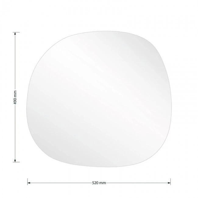 Frameless 1 mirror pakoworld black 49x1.2x52cm