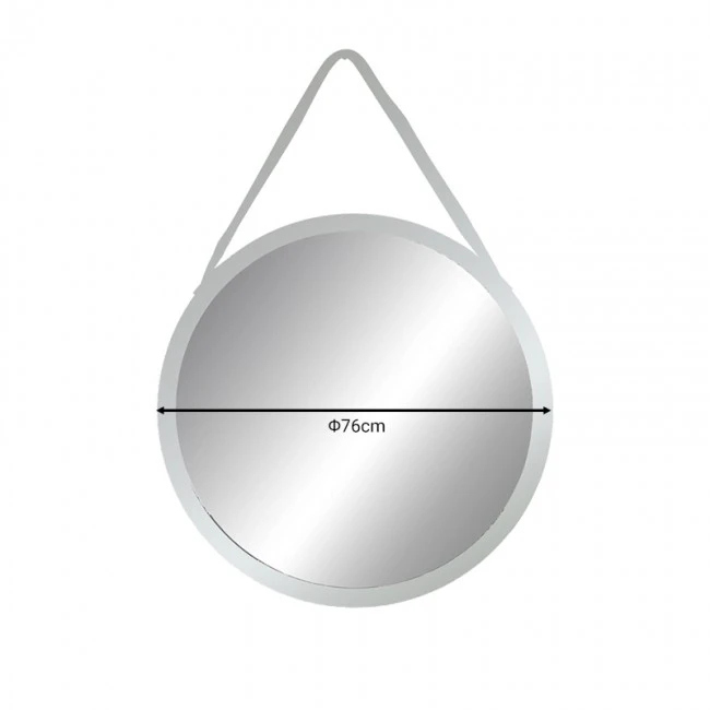 Hanging mirror Hangie Inart silver-black pp D76x3cm