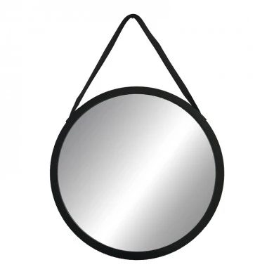 Hanging mirror Hangie Inart black pp D76x3cm