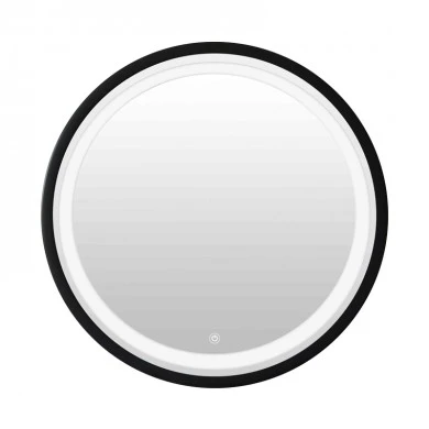 Led mirror  Goslyn Inart in black shade D55.4x4.5cm