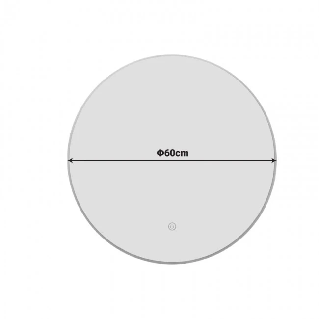 Lucox pakoworld Led Mirror pp-aluminum D60x3cm