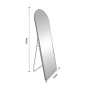 Mirror Lorens Inart black aluminum 46x40x150cm
