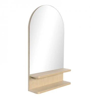 Mirror with shelf Mensola pakoworld mdf in natural shade 45.7x12.7x76.2cm