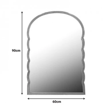 Mirror Megike Inart wood in gold color 60x2x90cm