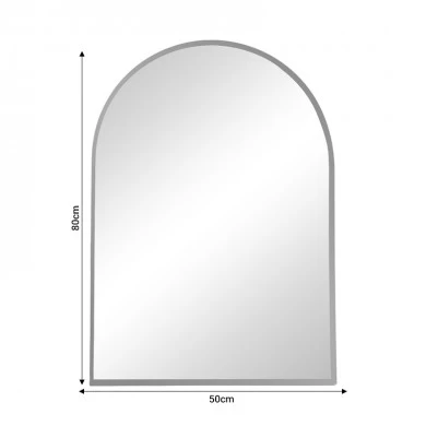 Mirror Mirrory pakoworld black aluminum 50x2.5x80cm