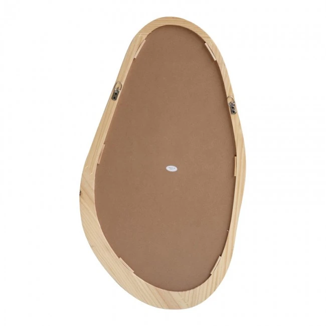 Oval mirror Baloa pakoworld mdf in natural shade 44x4x80cm