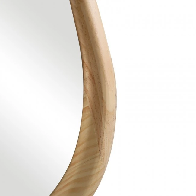 Oval mirror Baloa pakoworld mdf in natural shade 44x4x80cm