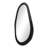 Oval mirror Baloa pakoworld mdf in black shade 44x4x80cm