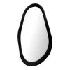 Oval mirror Baloa pakoworld mdf in black shade 44x4x80cm