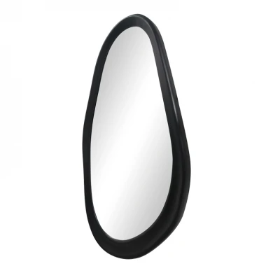 Oval mirror Baloa pakoworld mdf in black shade 44x4x80cm