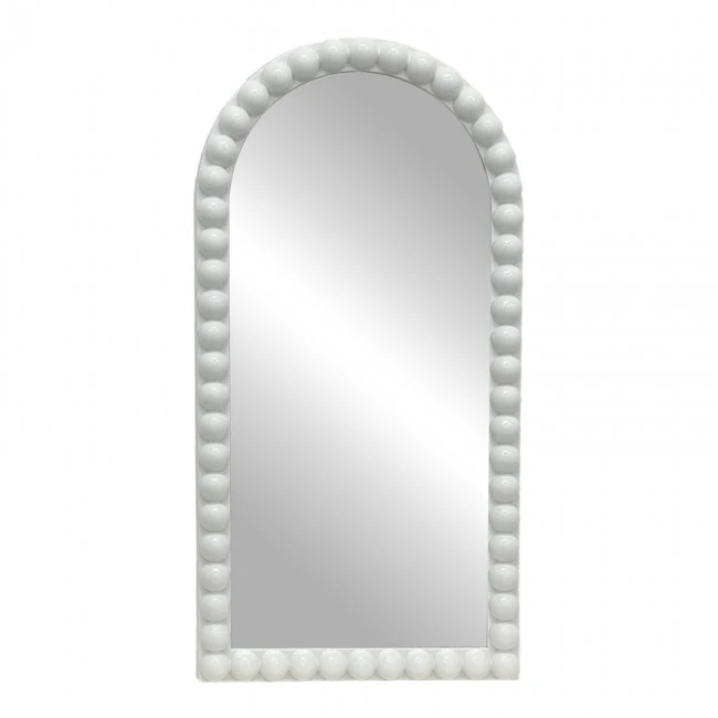 Mirror Pavlova Inart white pp 42x3.5x81cm