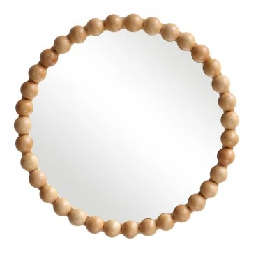 Specio pakoworld wood mirror in natural shade Φ60x4.5cm